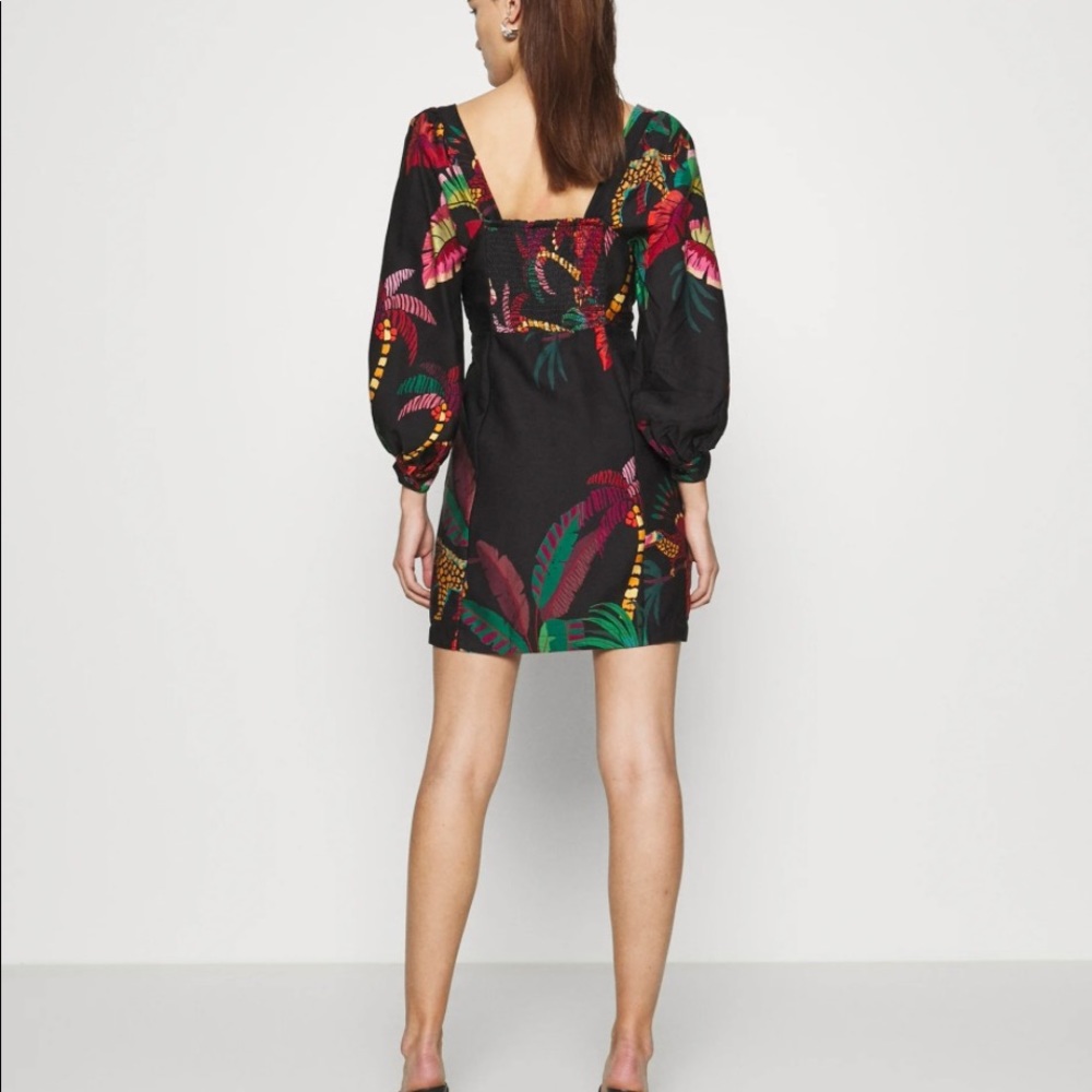 FARM RIO JUNGLE COLORS MINI DRESS - Picture 3 of 15